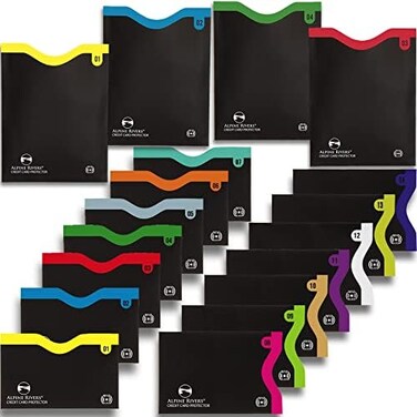 Alpine Rivers 18 Rfid-Blocking Wallets (14 Credit Card Holders And 4 Passport Protectors). Premium Anti-Identity Theft Protection Set For Men And Women. Slim, Smart Design Fits In A Wallet/Purse.