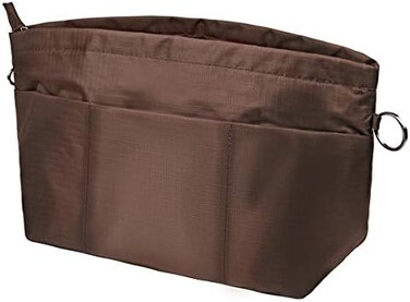 Vercord Handbag Purse Organzier Bag in Bag Large Capacity Insert Sturdy 11 Pockets (coffee)