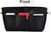 Vercord Handbag Purse Organzier Bag in Bag Large Capacity Insert Sturdy oxford fabric 11 Pockets Black