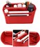 LEXSION Felt Purse Bag Organizer Insert with zipper Bag Tote Shaper Fit Speedy Neverful PM MM, 2-Red, XL