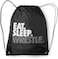 ChalkTalkSPORTS Wrestling Sport Pack Cinch Sack   Eat Sleep Wrestle, Black, 14"W x 18" H, Traveling