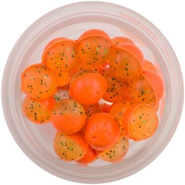 Berkley Power Clear Eggs Floating, Clear Green Purple-Pink/Garlic, 5 oz Small Jar- 1