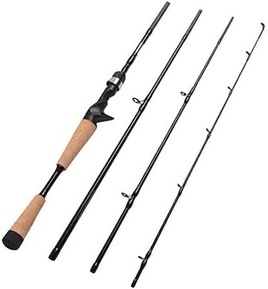 فيبلينك 4 قطع سفر صب قضيب كربون طعوم الصيد رود محمولة الصيد رود بيتكاست