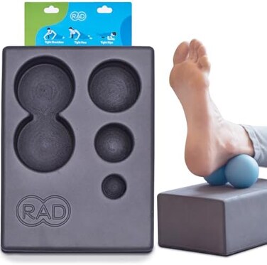 RAD Block I Foam Yoga Block in Gray with Storage for Myofascial Release, Self Massage, Mobility and Recovery