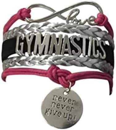 Infinity Collection Gymnastics Bracelets For Girls- Adjustable Charm Bracelet Gymnastic Charm. Gymnastics Bracelet Gifts for Gymnasts, Teams &amp; Coaches.