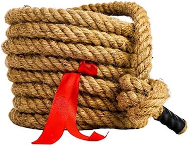 Franklin Sports Field Day Tug Of War Rope With Flag For Kids&amp;Adults-Perfect For Team Building-20Ft Long,Brown