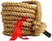 Franklin Sports Field Day Tug Of War Rope With Flag For Kids&amp;Adults-Perfect For Team Building-20Ft Long,Brown