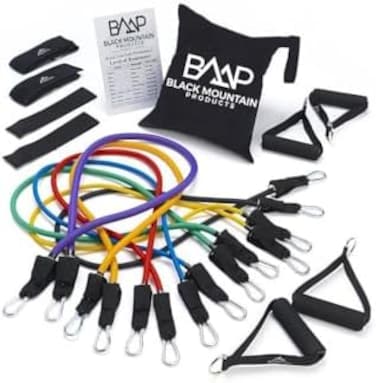 Black Mountain Products Ultimate Resistance Band Set with Starter Guide