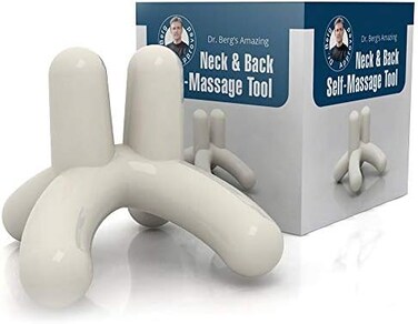 Dr. Berg Nutritionals Dr. Burgh's Self-Massage Tool - Neck Massager For Deep Tissue Pain Relief - Includes Instruction Booklet - Great For Relieving Stiff Neck, Back, Shoulder, And More Pain - Support