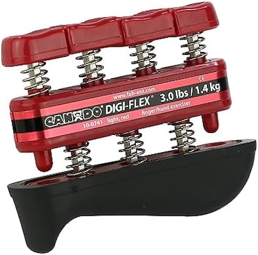 Cando 10-0741 Digi-Flex Hand Exerciser, Finger 3.0 lb/Hand 10.0 lb, Red-Light