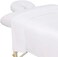 ForPro Professional Collection Premium Microfiber 3-Piece Massage Sheet Set, White, Ultra-Light, Stain, and Wrinkle-Resistant Includes Massage Flat and Fitted Sheet and Massage Face Rest Cover