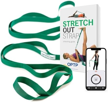 OPTP The Original Stretch Out Strap with Exercise Book &ndash; Made in the USA by &ndash; Top Choice of Physical Therapists &amp; Athletic Trainers