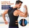 Wonderience Men Waist Trainer Vest for Weightloss Hot Neoprene Corset Body Shaper Zipper Sauna Tank Top Workout Shirt (Large)