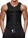 Wonderience Men Waist Trainer Vest for Weightloss Hot Neoprene Corset Body Shaper Zipper Sauna Tank Top Workout Shirt (Large)