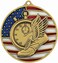 Decade Awards Track &amp; Field Patriotic Medal - Gold, Silver, Bronze   Red, White, Blue Running Award Stars Stripes American Flag Neck Ribbon   2.75 Inch Wide 2.75 inch diameter gold