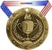 Decade Awards 1st Place World Class Medal - Gold   WCM First Place Award   Includes Stars and Stripes American Flag Neck Ribbon   3 Inch Wide