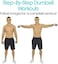 Vive Dumbbell Exercise Poster Home Gym Workout For Upper Lower Full Body Laminated Bodyweight Chart For Back Arm Core And Legs Free Weight Building Guide For Elderly