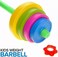Liberty Imports Kids Exercise Weight Set - Adjustable Workout Toy Equipment for Children Pretend Play Exercise - Toddler Beginner Gym, Fitness, Weightlifting and Powerlifting