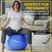 URBNFit Exercise Ball - Yoga Ball for Workout Pregnancy Stability - AntiBurst Swiss Balance Ball w/Pump - Fitness Ball Chair for Office, Home Gym