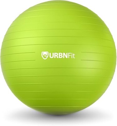 URBNFit Exercise Ball - Yoga Ball for Workout Pregnancy Stability - AntiBurst Swiss Balance Ball w/Pump - Fitness Ball Chair for Office, Home Gym