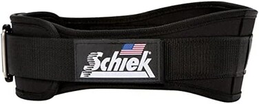 Schiek Sports 2004 Lifting Belt - 4.75' Inch Lower Back Support for Power Lifting - Heavy Duty One Way Buckle System