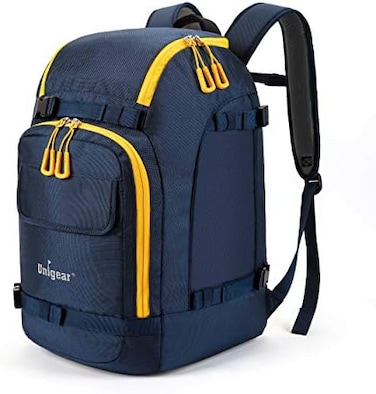 Unigear Ski Boot Bag, 50L Ski Boot Travel Backpack for Ski Helmet, Goggles, Gloves, Skis, Snowboard &amp; Accessories