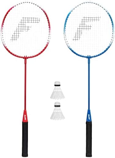 Franklin Sports 2 Player Badminton Replacement Set - 2 Badminton Racquets and 2 Shuttlecocks - Adults and Kids Backyard Game