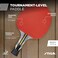 STIGA Raptor Performance Ping Pong Paddle - 7-ply Carbon Fiber Blade - 2mm Premiere Sponge for a Larger Sweet Spot - Flared Handle for Increased Control - Performance Table Tennis Racket