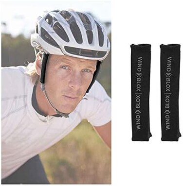 Wind-Blox Pro Helmet Attachment, Wind Noise Blocker Helmet Accessory, Noise Reduction Biking and Cycling Gear, Noise Block Helmet Add-On with Adjustable Straps
