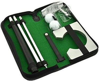 Number-one Neon Executive Gift Portable Golf Putter Set Kit with Ball Hole-Cup for Travel Indoor Golf Putting Practise
