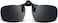 Besgoods Black Grey Polarized Clip-on Sunglasses Flip up Glasses Plastic Lenses Cycling Sport Outdoor Driving Fishing
