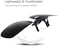 Besgoods Black Grey Polarized Clip-on Sunglasses Flip up Glasses Plastic Lenses Cycling Sport Outdoor Driving Fishing