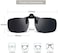 Besgoods Black Grey Polarized Clip-on Sunglasses Flip up Glasses Plastic Lenses Cycling Sport Outdoor Driving Fishing