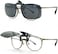 Besgoods Black Grey Polarized Clip-on Sunglasses Flip up Glasses Plastic Lenses Cycling Sport Outdoor Driving Fishing