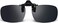 Besgoods Black Grey Polarized Clip-on Sunglasses Flip up Glasses Plastic Lenses Cycling Sport Outdoor Driving Fishing