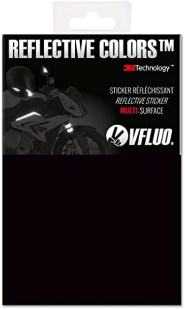 VFLUO - Reflective Sticker Sheet for Bike, Motorcycle, Scooter, Helmets, Stroller/Multi-use - DIY Adhesive board - 3M Technology - High Visibility - Discreet - Optimised adhesion