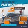 JOOLA Snapper Professional Table Tennis Net and Post Set - Portable and Easy Setup 72" Regulation Size Ping Pong Spring Activated Clamp Net, one size
