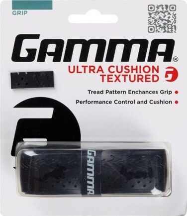 Gamma Sports Tennis Racquet Ultra Cushion Replacement Grips - Contoured or Textured