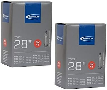 Schwalbe SV17 Inner Tubes 700 x 28-45c / 28" 27", Presta 40mm Valve (2 Pack)