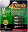 Green keepers 4 Yards More Golf Tees - 1 3/4" Short Tee (4 Red Tees)