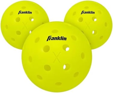 Franklin Sports Outdoor Pickleballs - X-40 Pickleball Balls - USA Pickleball (USAPA) Approved - Official US Open Ball - 3, 12, and 100 Bulk Packs of Pickleballs