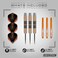 RED DRAGON Amberjack Series Darts Set with Flights and Shafts (Stems)