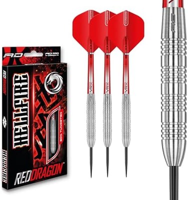 RED DRAGON Hell Fire B: 26g Tungsten Darts Set with Flights and Stems