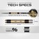 RED DRAGON Golden Eyes 22g, 24g, 26g, 28g, 30g or 32g Tungsten Darts Set with Flights and Stems