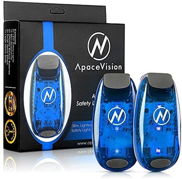 Apace Vision LED Safety Light (2 Pack) + Free Bonuses   Clip On Strobe/Running Lights for Runners, Dogs, Bike, Walking   The Best High Visibility Accessories for Your Reflective Gear, Bicycle etc