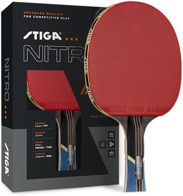 STIGA Flow Outdoor Table Tennis Racket - Weather Resistant Ping Pong Paddle