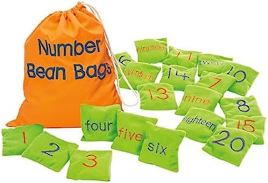 Educational Insights Number Beanbags, Learn Numbers, Toddler Learning Toy, Preschool Kindergarten Classroom Must Haves, Set of 20 Beanbags, Ages 3+