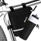 MOOCY Ultralight Reflective Bicycle Triangle Frame Bike Bag with Water Bottle Pouch -Black