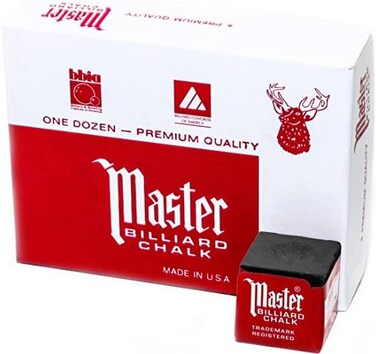 صندوق طباشير لعصا البلياردو من ماستر، 12 مكعب