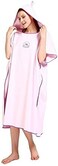 هيتوربو معطف ركوب الامواج من المايكروفايبر، رداء حمام تغيير ملابس السباحة، منشفة الشاطئ سريعة الجفاف مع غطاء للرأس (بينك)